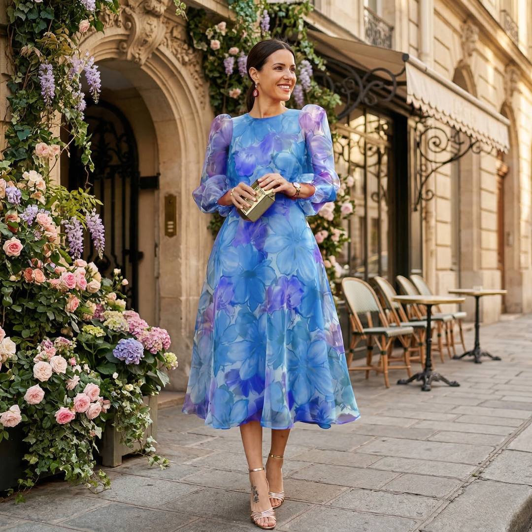 Lara | Floral Print Midi Dress