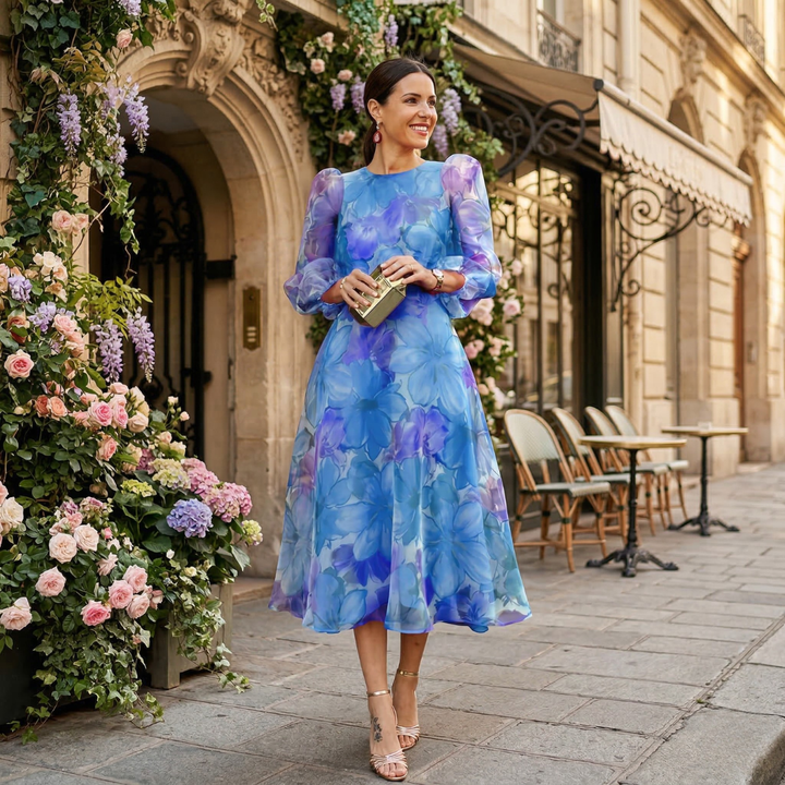 Lara | Floral Print Midi Dress