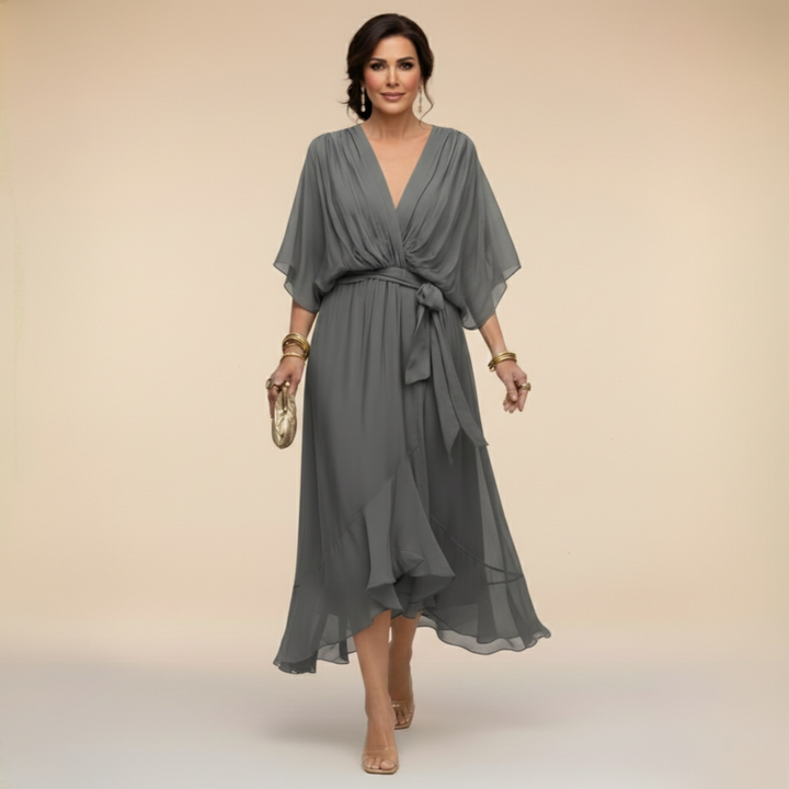 Carmen | V-Neck Chiffon Dress