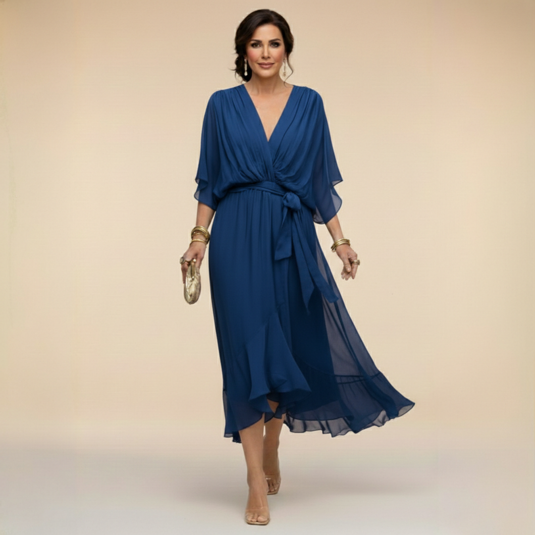 Carmen | V-Neck Chiffon Dress