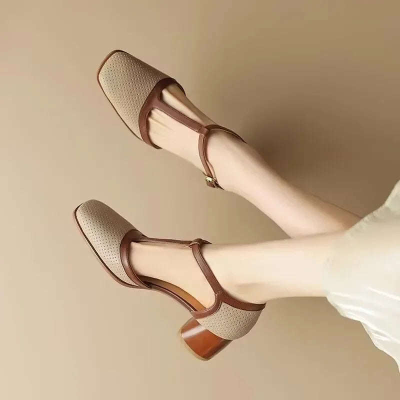Isava | Mid Heel Shoes Real Leather